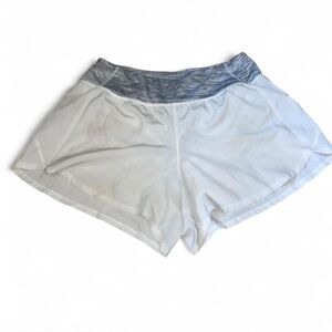 ZELOS Gray and White Athletic Shorts M